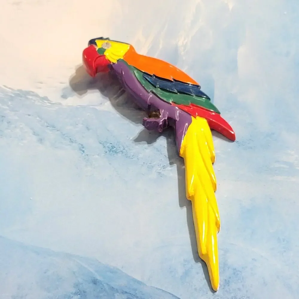 Large Parrot Bird Brooch Pin 5